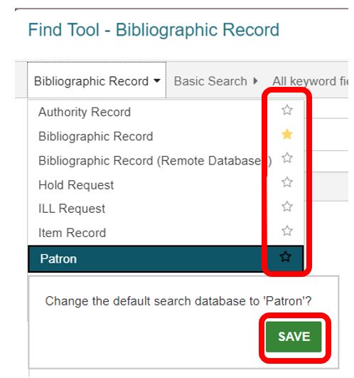Find tool - save prefered record type search