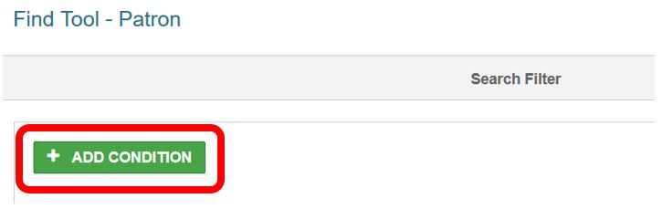 Find tool filters - add a condition