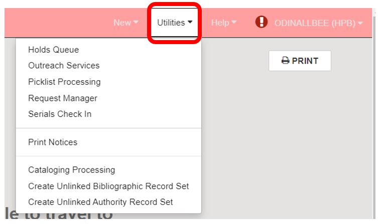 Leap Utilities drop-down menu