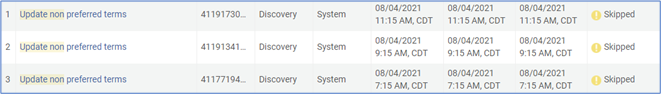 image of Update non preferred terms job being skipped