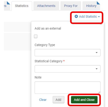 Add statistics workform