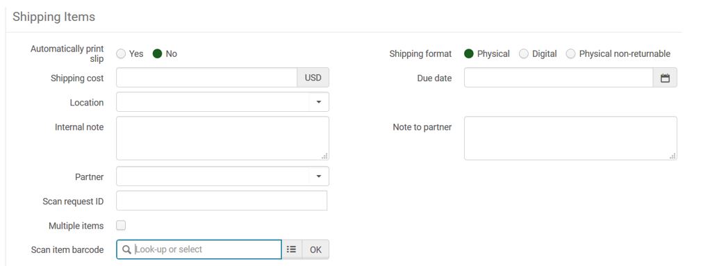 Alma lending - shipping workform