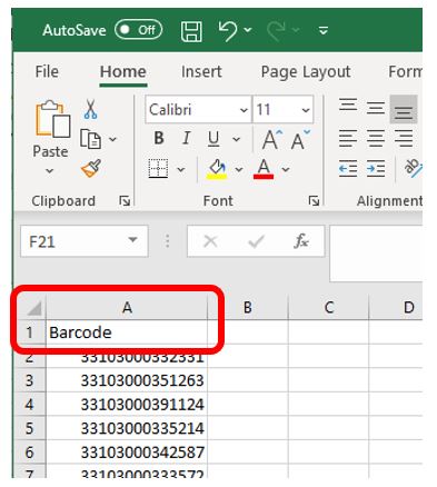 Create a spreadsheet of items to be deleted