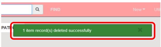 Delete confirmation