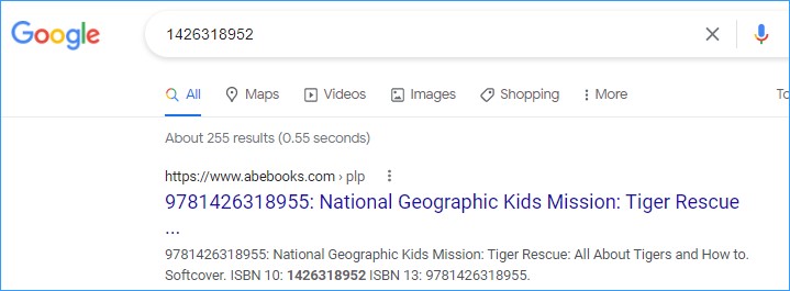 Incorrect ISBN