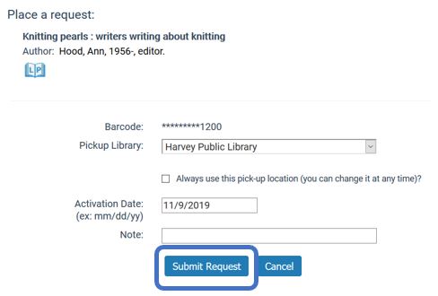 PAC request form