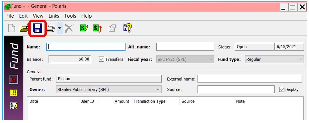 New subfund workform