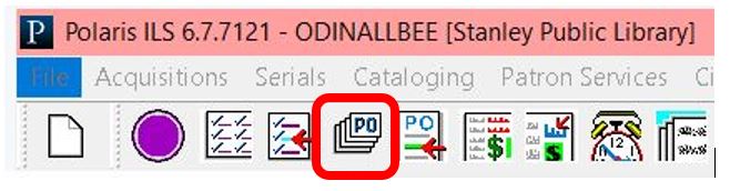 Purchase order search icon