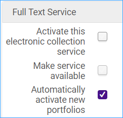 Auto active settting in the electronic collection