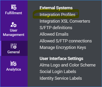 configure integration profiles