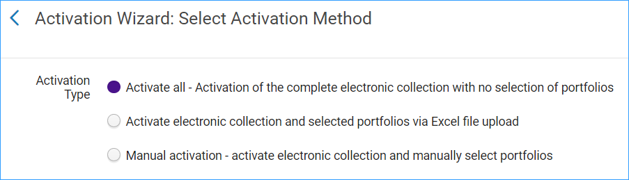 Activation type