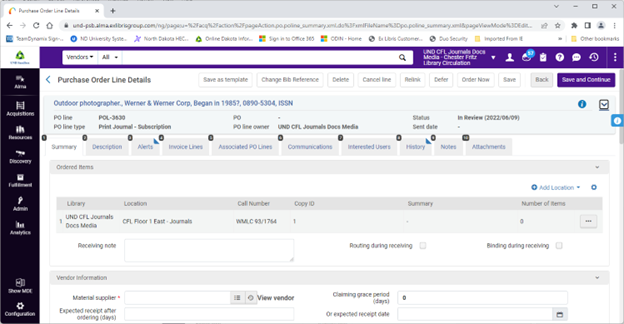 Purchase Order Line Details