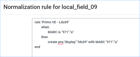 Normalization Rule for Display