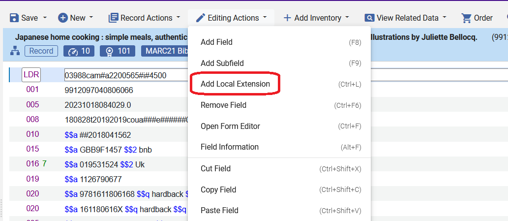 Add local extension image