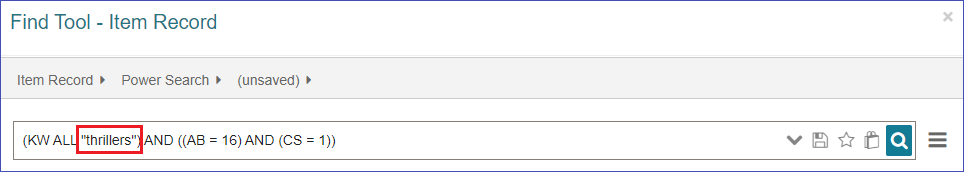 Power Search example image