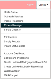 Utilities menu