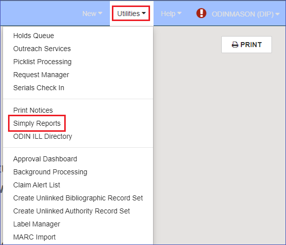 Simply Reports link in Leap image