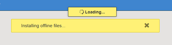 Installing message