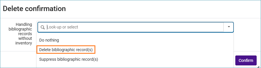 Screenshot confirm electronic collection delete