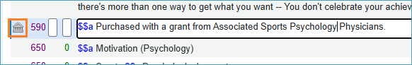 Screenshot of a local extension note
