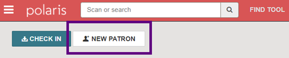 New patron button