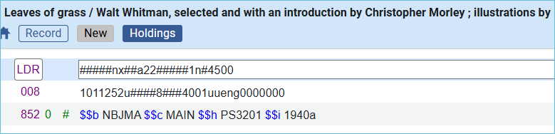 Image of new holdings record