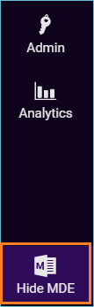 Image of the Hide MDE icon