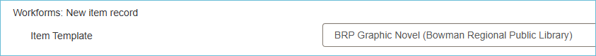 Image showing the selected item template
