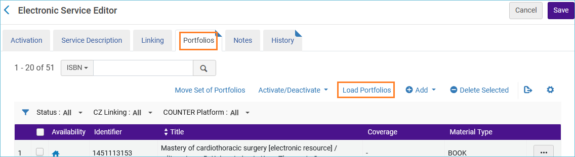 Image of the Load Portfolios link