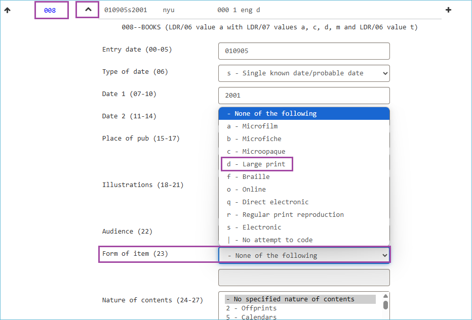 Image of 008 field expanded work form