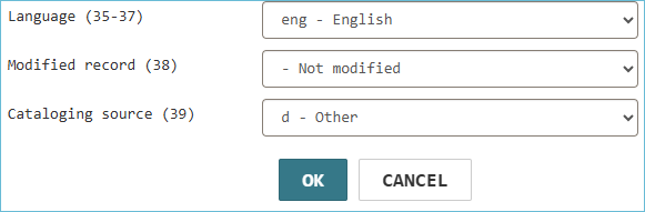 Image of the bottom of the work form showing the OK button.