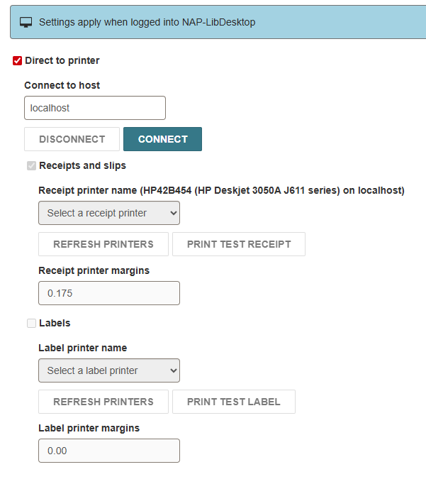 Leap setting for Direct Printing