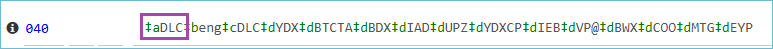 040 tag with DLC outlined