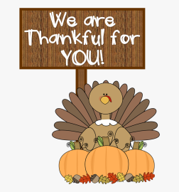 We are thankful for you